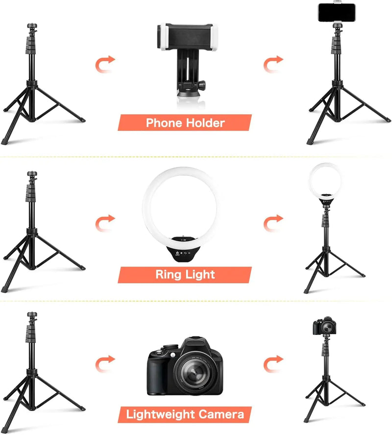 Kit Completo Ring Light Profissional - Tripé Universal e controle remoto