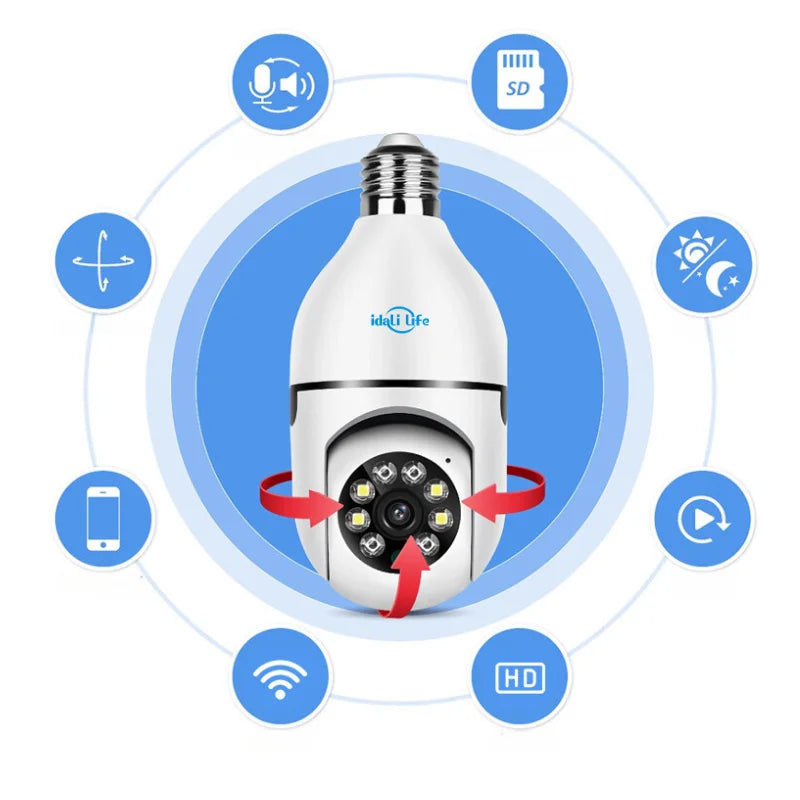 Câmera de Segurança Lâmpada Rosqueável - Wi-Fi