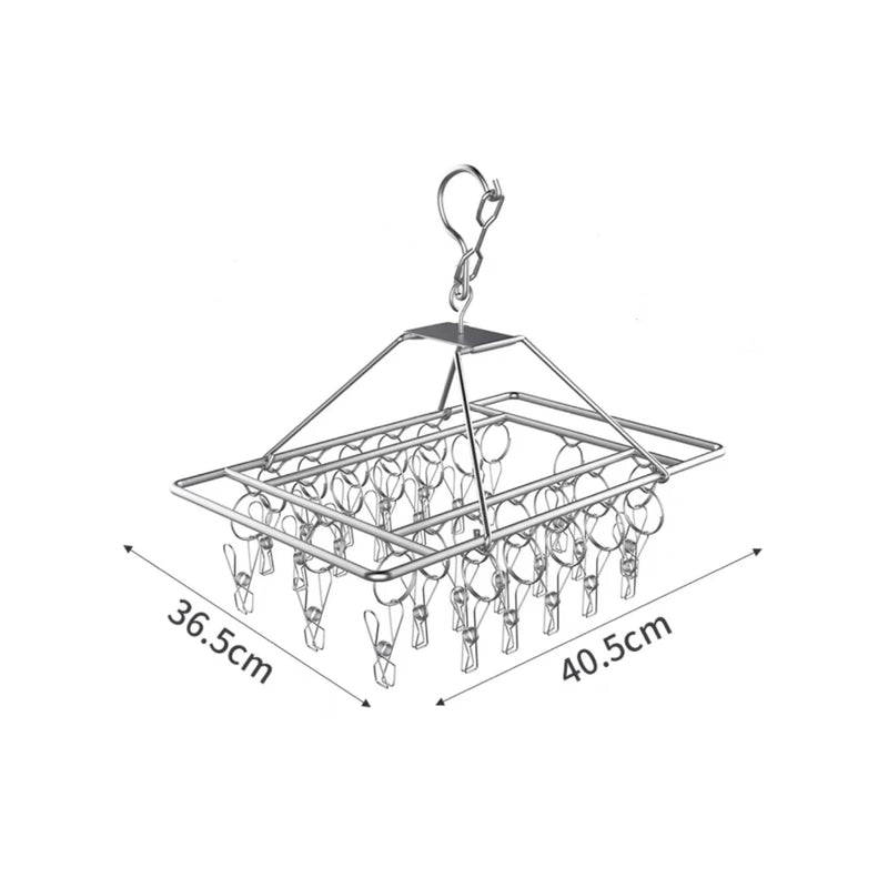 Varal com 26 Prendedores - Aço inoxidável