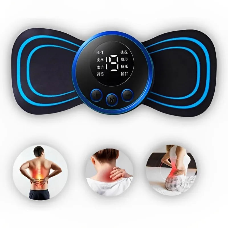 Mini Massageador Elétrico Portátil de Estimulação - Alívio Muscular