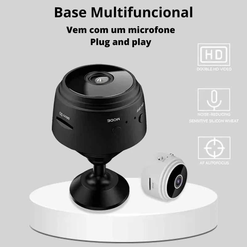 Mini Camera de Monitoramento Inteligente - WiFi - HD 1080p - Gravador de Video e Voz