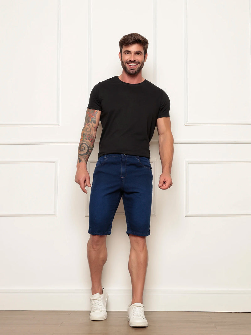 Bermuda Jeans Masculina Básica