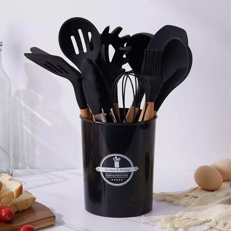 Conjunto de utensílios de cozinha com 12 peças