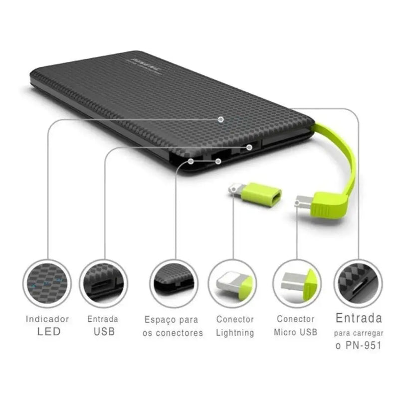 Power Bank Portátil de 10.000mAh - Android & IPhone