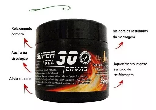 Combo Super Gel e Bisnaga Gel 30 Ervas