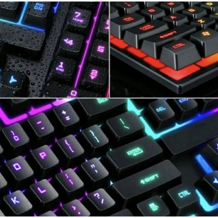 Teclado Gamer Semi-mecânico RGB LED Retroiluminado - Computador