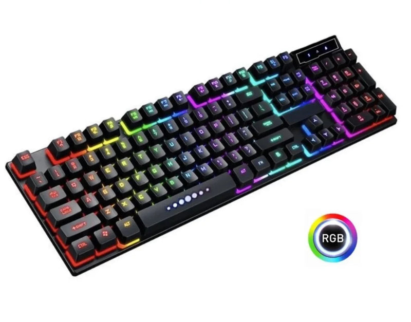 Teclado Gamer Semi-mecânico RGB LED Retroiluminado - Computador