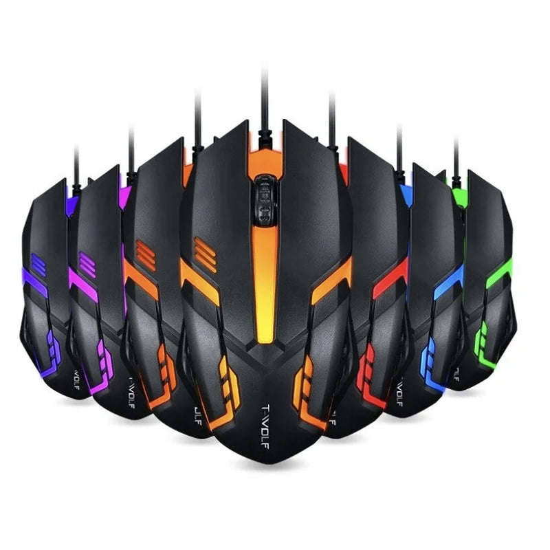 Mouse Gamer ALFA Usb 3200dpi Led Rgb Com Fio - JX-M20