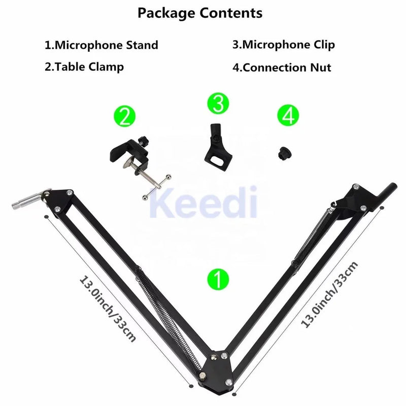 Suporte de Braço Articulado para Mesa de Podcast ou Setup