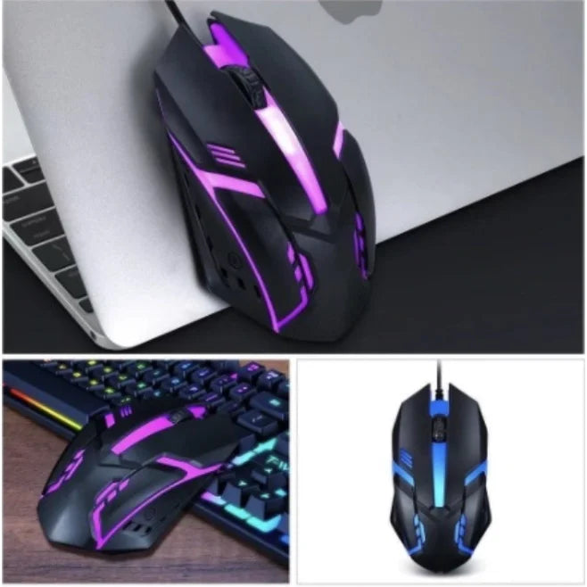 Mouse Gamer ALFA Usb 3200dpi Led Rgb Com Fio - JX-M20