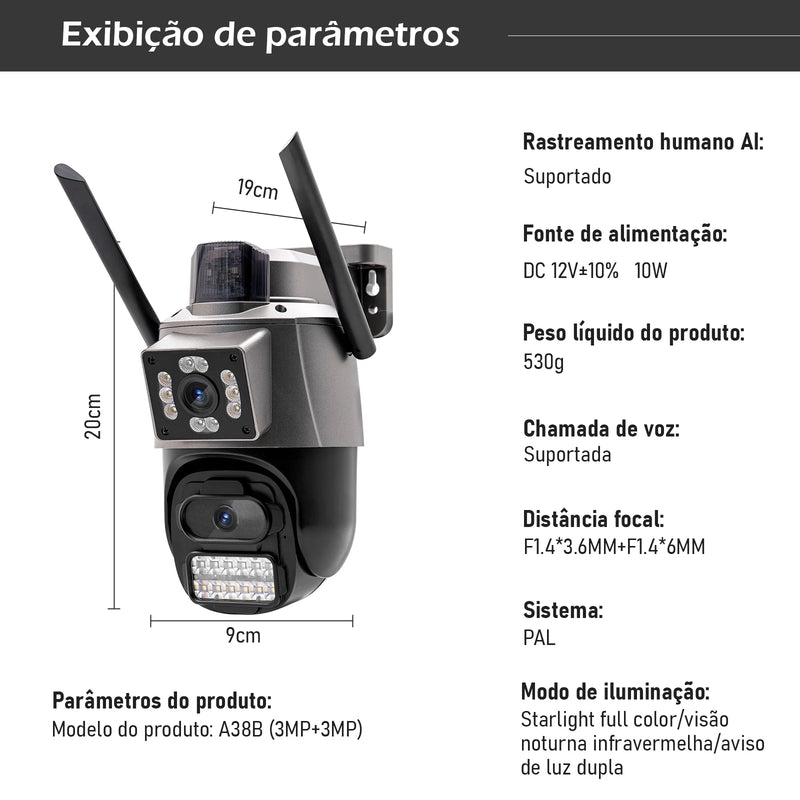 Câmera de Segurança - Icsee - Wifi, à prova d'água 4K Ultra HD