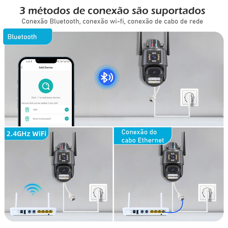 Câmera de Segurança - Icsee - Wifi, à prova d'água 4K Ultra HD