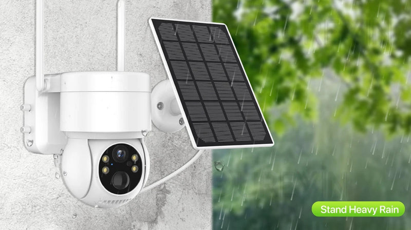 Câmera de Segurança Solar Externa, Visão Noturna, 360°, a prova d´água IP65, Wifi/4G