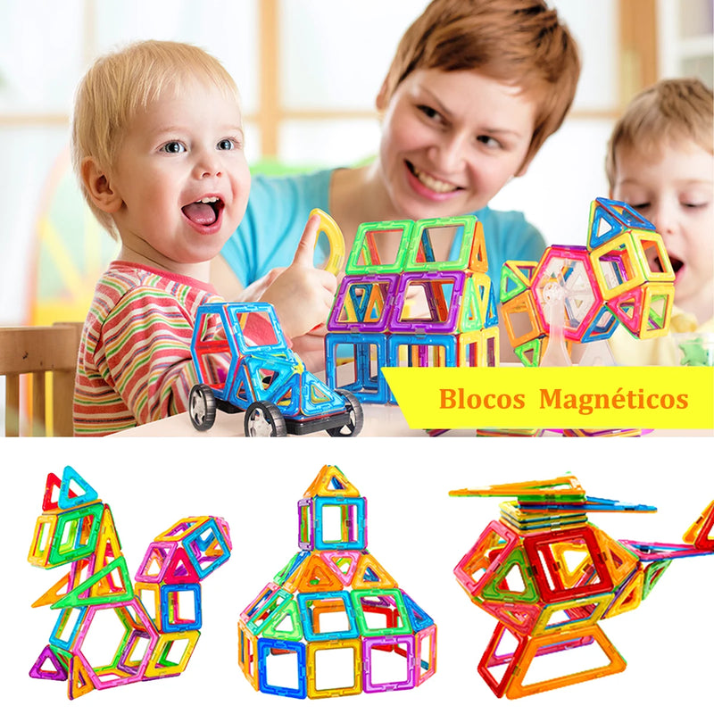 Blocos Magnéticos 120PCS - Brinquedo Montessori