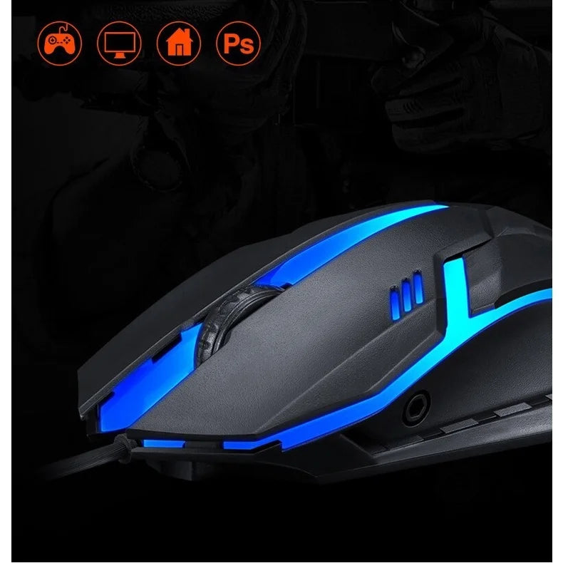 Mouse Gamer ALFA Usb 3200dpi Led Rgb Com Fio - JX-M20