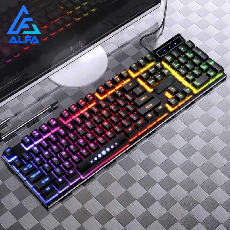 Teclado Gamer Semi-mecânico RGB LED Retroiluminado - Computador