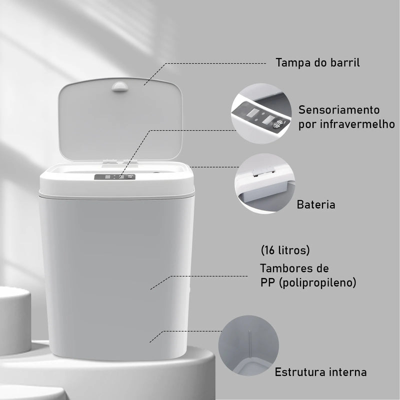 Lixeira com Sensor de Toque Automático